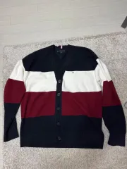 xl トミーヒルフィガー ニット カーディガン