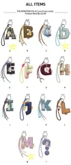 ポップマート ラブブ イニシャル キーホルダー Pin for Love