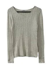 M MISCH MASCH Vネック リブニット ベージュ