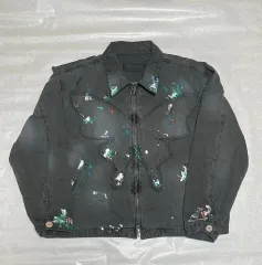 ミュビ・ブルーアーカイブ・ブルアカ ナビ・ペインティング・デニムジャケット M size