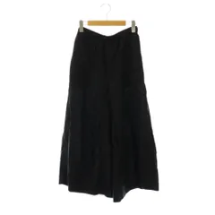 ジャーナルスタンダード JOURNAL STANDARD 24SS リネン タックキュロット パンツ ワイド 34 ブラック /HK ■OS