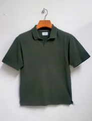 OLZEN カーキ色 半袖 ポロTシャツ 95