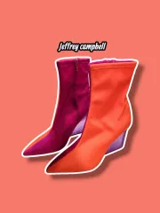 230/ ジェフリーキャンベル クリアヒール ツートン バイカラー ブーツヒール /1110