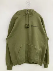 Champion チャンピオン パーカー カーキ 無地 ワンポイント ブランドロゴ 刺繍 プルオーバー 長袖