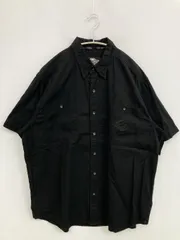 HARLEY-DAVIDSON ハーレーダビッドソン シャツ/ブラウス XL ブラック コットン バックプリント ブランドロゴ 刺繍 その他総柄 ミドル丈 半袖 レギュラーカラー