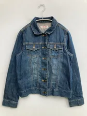 COLZA コルザ デニムジャケット M ブルー 無地 フードなし ボタン留め