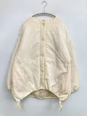 VANNIEU ブルゾン F アイボリー ナイロン ミドル丈 フードなし ボタン留め 無地