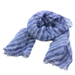 アルマーニ コレツィオーニ ARMANI COLLEZIONI ストール マフラー 総柄 青 /TK