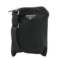 プラダ PRADA 三角プレート トライアングルロゴ ポシェット ショルダーバッグ ナイロン 黒 ブラック /AN27 ■OH