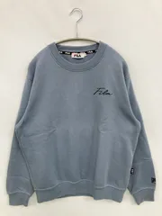 FILA フィラ スウェット M ブルー 裏起毛 スウェット 無地 ワンポイント ブランドロゴ 長袖