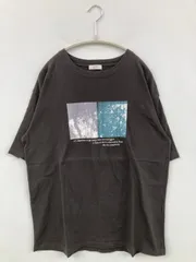 LOWRYS FARM ローリーズファーム Tシャツ/カットソー F ブラック 前面プリント ミドル丈 半袖 クルーネック(丸首)
