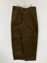 UNIQLO U ユニクロユー チノパンツ ウエスト85cm ブラウン フルレングス コットン 無地 スタンダード ストレート レギュラー