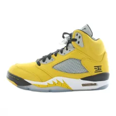 ナイキ NIKE エアジョーダン5 レトロ トーキョー23 Air Jordan 5 Retro Tokyo 23 スニーカー スエード ハイカット US9 27cm 黄色 イエロー グレー IO3372-700 /XZ ■GY18