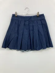 ZARA ザラ デニムスカート S ネイビー ショート・ミニ丈 プリーツ
