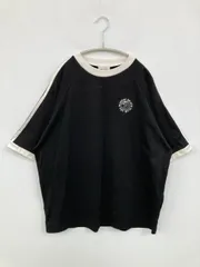 SUNDAY SKATE CLUB サンデースケートクラブ Tシャツ/カットソー M ブラック 無地 前面プリント 刺繍 ライン柄 ミドル丈 半袖 クルーネック(丸首)