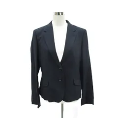 レミュー LES MUES テーラードジャケット 上着 シングル ミドル丈 大きいサイズ 5L 紺 ネイビー /HO50 ■GY60