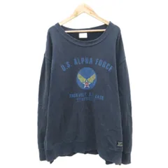 アルファ ALPHA トレーナー スウェット XL 紺 プリント /SY69 ■ECD001のサムネイル