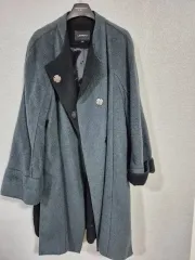 レネクルー バイカラー ボタン ウールコート Free!