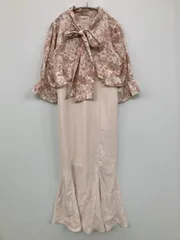 apre jour アプレジュール ワンピース F ピンク 花柄・ボタニカル柄 リボン 半端袖 ロング・マキシ丈 フレア