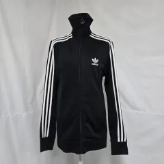 アディダス ヨーロッパ ブラック 弱起毛 トレーナー トラックジャージ ジップアップ ジャケット レディース 100 1111