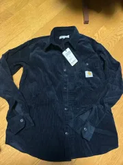 カーハート コーデュロイ シャツ s ネイビー
