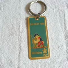 1988 カルガリー 冬季オリンピック バイアスロン キーホルダー クロスカントリー 射撃 キーホルダー