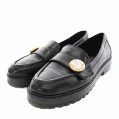 ケイトスペード KATE SPADE ポッシュローファー POSH LOAFER モカシン レザー ビジュー US5.5B 22.5cm 黒 ブラック /YTのサムネイル