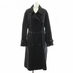 セオリー Theory 23SS Sleek Trench DBL BR Trench トレンチコート ロング丈 アウター P 黒 ブラック 3109600 /AN40