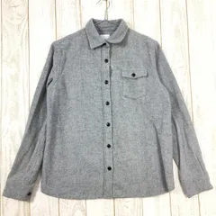 ✉️Women's M グレー系 The North Face ( ザ・ノースフェイス ) ロングスリーブ ウール シャツ L/S Wool Shirt NRW61509 Asian Women's  ウール ロングスリーブシャツ インナー シ