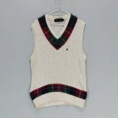 ビーンポール メンズ100 ニットベスト オールドスクール 秋・冬 アイボリー 01429