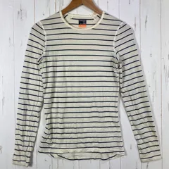 ✉️Women's S アイボリー系 Icebreaker ( アイスブレーカー ) 200オアシスロングスリーブクルーストライプ 200 OASIS LS CREWE STRIPE メリノウール ウェア トップス インナー シャツ ロングスリーブ