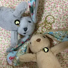 かわいい うさぎ ぬいぐるみ キーホルダー (2個 まとめ売り)