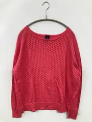 GAP ギャップ ニット/セーター XXS ピンク コットン 無地 ミドル丈 長袖 ボートネック