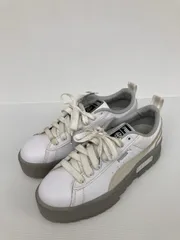 PUMA プーマ スニーカー 25 ホワイト レザー・本革 無地 ブランドロゴ 紐 ローカット