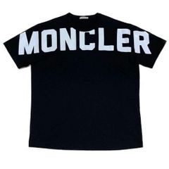 美品〕モンクレール ビックロゴ プリント S 黒 ブラックTシャツ 5S538