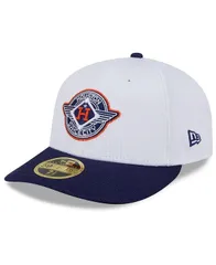 ニューエラ メンズ アクセサリー 帽子 New Era Mens WhiteNavy Houston Astros 2025 City Connect Batting Practice Low Profile 59FIFTY Fitted Hat White
