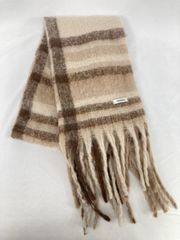 BURBERRY チェック柄マフラー アイボリー - メルカリ