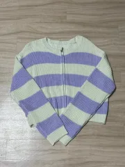 レディース ニット ジップアップ カーディガン (M) 在庫処分