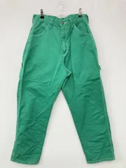Wrangler ラングラー デニムパンツ S グリーン フルレングス 無地 ブランドロゴ ストレート ワイド・ルーズ レギュラー リジッド・ワンウォッシュ