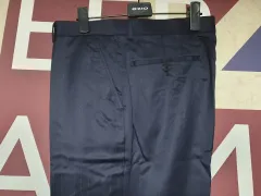 AYA MORIE アヤモリエ スラックス パンツ スリムフィット スーツ ズボン 34 ネイビー