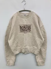 MARITHE FRANCOIS GIRBAUD マリテフランソワジルボー スウェット M ベージュ コットン 前面プリント ブランドロゴ 長袖