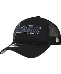 ニューエラ メンズ アクセサリー 帽子 New Era Mens Black New York Yankees Retro Bold AFrame Trucker 9FORTY Adjustable Hat Black ブラック