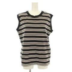 ジャーナルスタンダード JOURNAL STANDARD 23SS 汗ジミ防止ノースリーブTシャツ カットソー クルーネック ボーダー柄 黒 ブラック 茶 ブラウン 青 ブルー 23070400909110 /KU ■JS