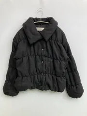 chocol raffine ショコラフィネ ダウンジャケット/コート F ブラック ウール・ニット 無地 キルティング ショート丈 フードなし ボタン留め