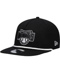 ニューエラ メンズ アクセサリー 帽子 New Era Mens Black Washington Nationals Golfer Snapback Hat Black ブラック