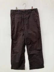 MHL. エムエイチエル チノパンツ M ブラウン クロップド・半端丈 コットン 無地 スタンダード ストレート レギュラー