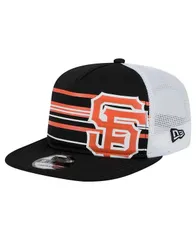 ニューエラ メンズ アクセサリー 帽子 New Era Mens Black San Francisco Giants 9FIFTY AFrame Trucker Snapback Hat Black