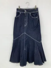 AZUL by MOUSSY アズールバイマウジー デニムスカート S ネイビー ロング・マキシ丈 フレア