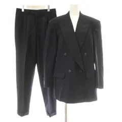 ランバン LANVIN スーツ 7 ネイビー ダブルブレスト 長袖 ダブル裾 /DU ■ECC002のサムネイル