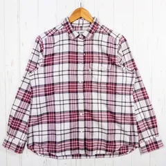 ✉️Women's L レッド系 Foxfire ( フォックスファイヤー ) TS スタンダード チェック シャツ TS Standard Check Shirt ポリエステル ウェア トップス インナー シャツ ロングスリーブシャツ 化繊